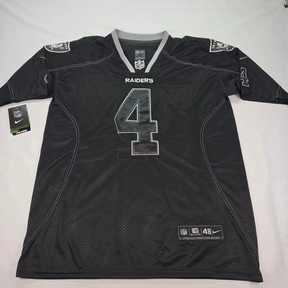 Nike Derek Carr Raiders NFL On Field Jersey Black Stitched‎ Mens Size 48 New